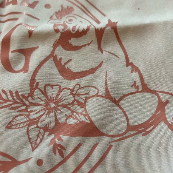 Local Egg Dealer white apron -34” by 30”-fun apron for your friendly farmer- new - Picture 2 of 7